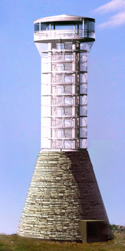 Visualisierung des neuen Aussichtsturmes auf dem Glatzer Schneeberg