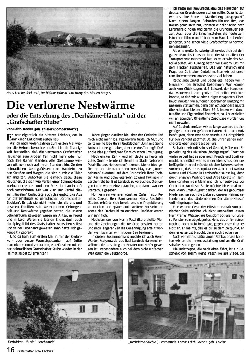 Edith Jacobs 1998 &uuml;ber das &bdquo;Derh&auml;&auml;me-H&auml;usla&ldquo;