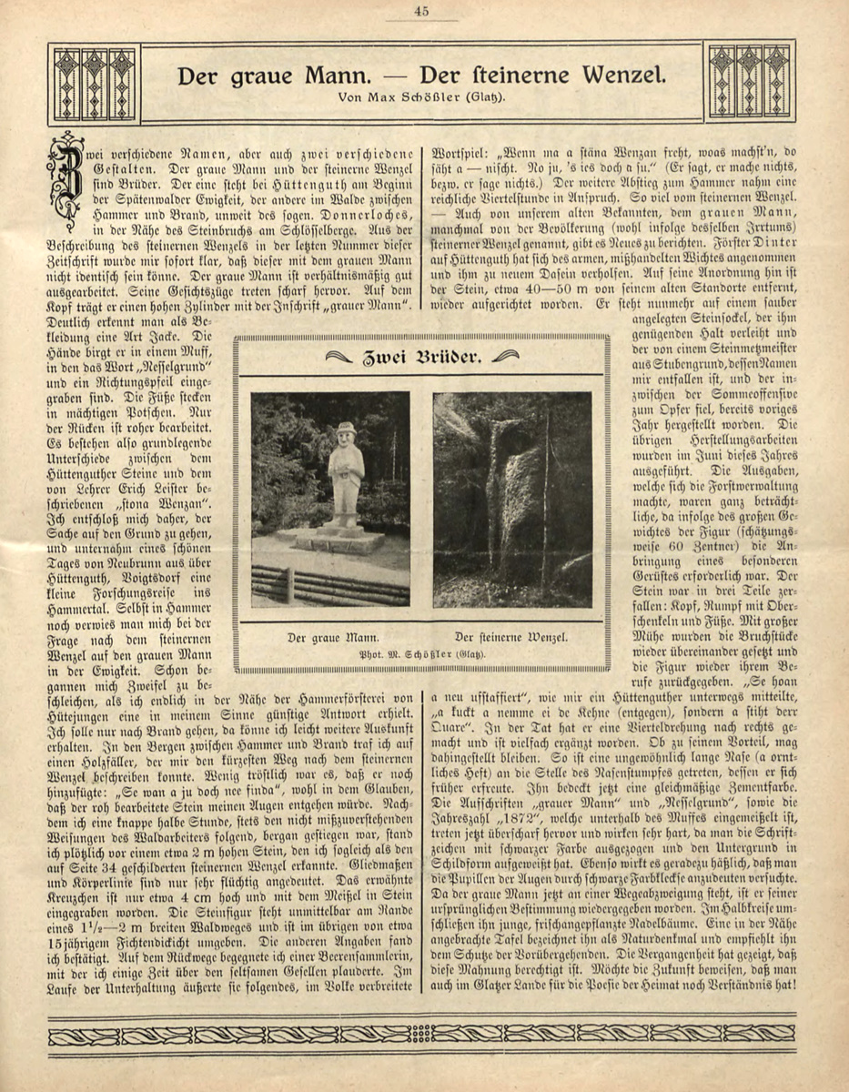 Der graue Mann. - Der steinerne Wenzel.