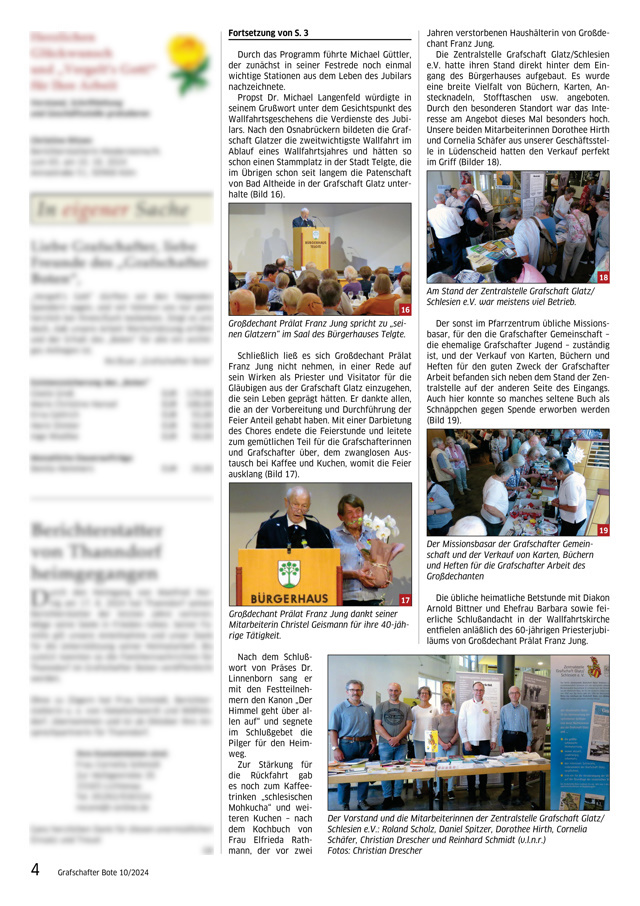 77. Glatzer Wallfahrt nach Telgte 2024:&nbsp;Bericht im &bdquo;Grafschafter Boten&ldquo;