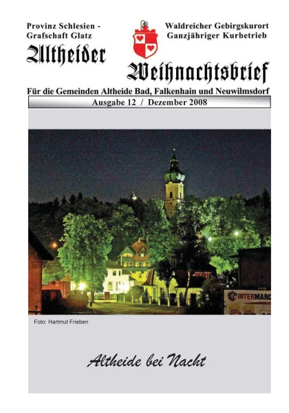 Altheider Weihnachtsbrief 12 (2008)