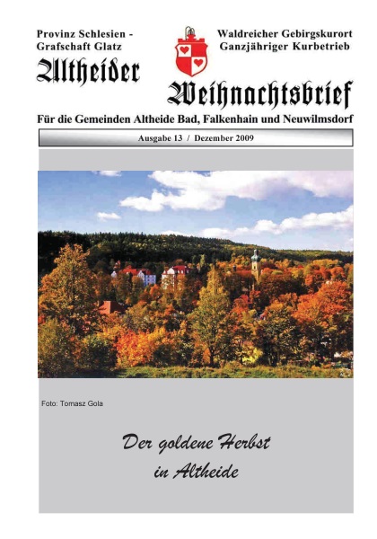 Weihnachtsbrief Bad Altheide 2009