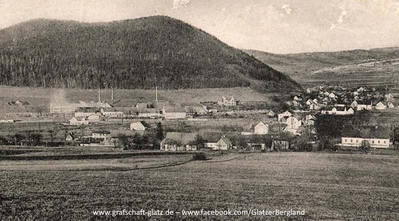 Panorama von Seitenberg (rechts), Schreckendorf (links) und Gompersdorf (hinten).