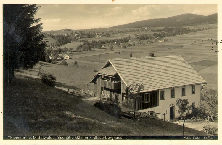 Gl&auml;serberghaus, 625 m Seeh&ouml;he