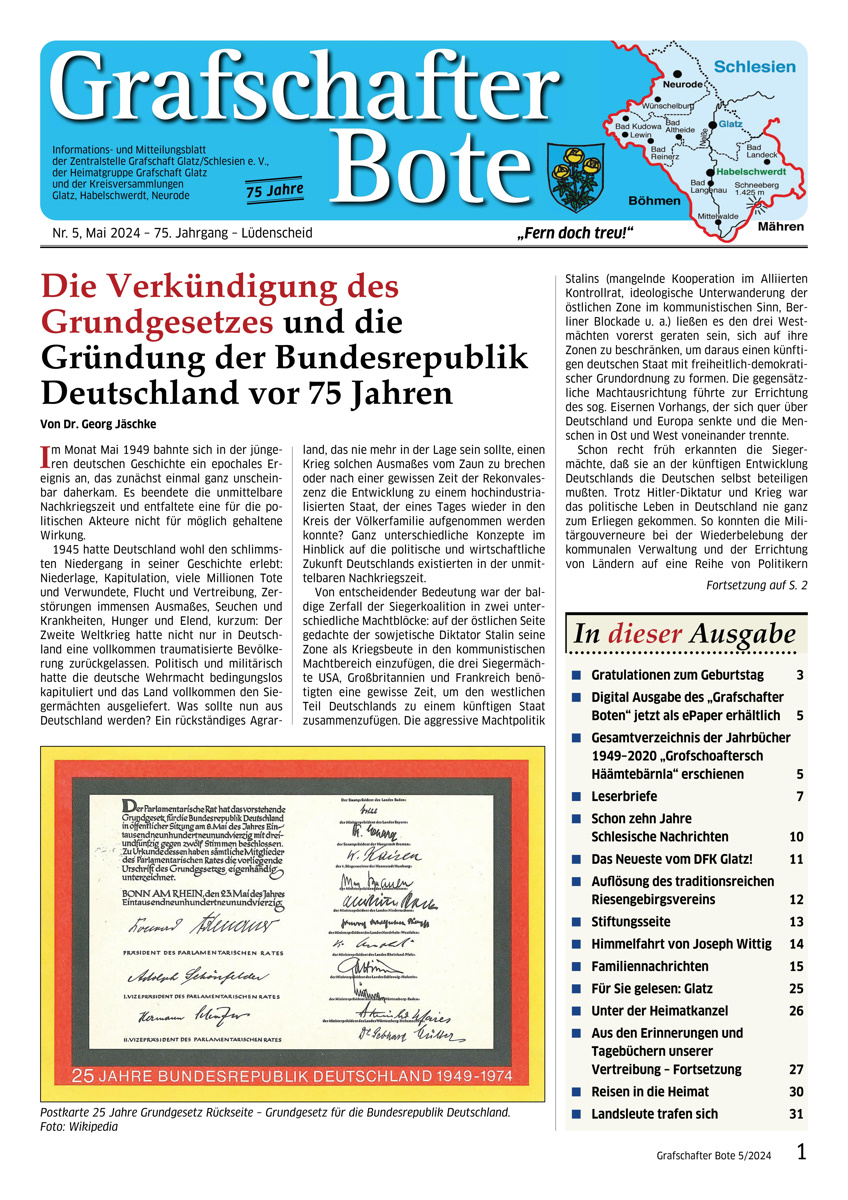 &bdquo;Grafschafter Bote&ldquo; 05/2024