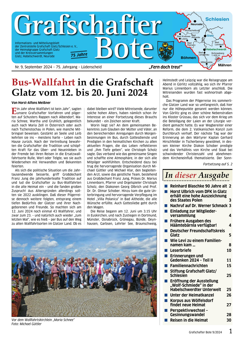 &bdquo;Grafschafter Bote&ldquo; 09/2024