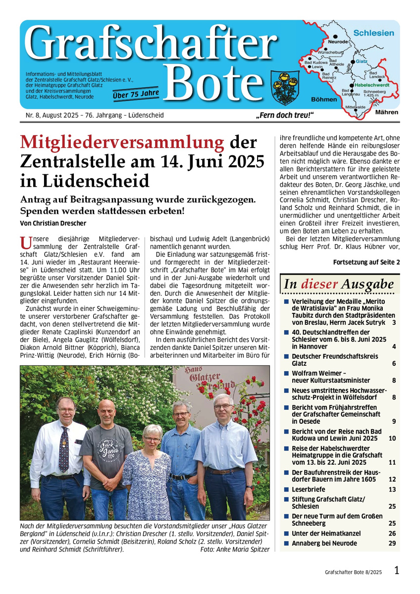 &bdquo;Grafschafter Bote&ldquo; 08/2025